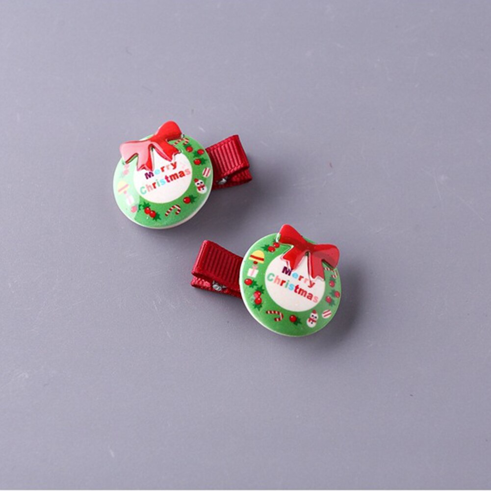 Épingles à cheveux de noël pour femmes et filles, adorables accessoires pour cheveux, bandeaux de dessins animés, pour enfants, breloques, bijoux: 6