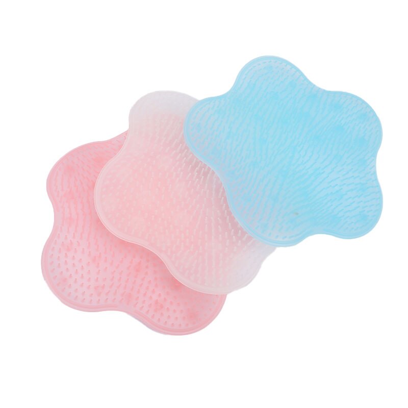 Silicone Suction Cup Bathroom Massage Soft Shower Mat Non-slip Bath Mats