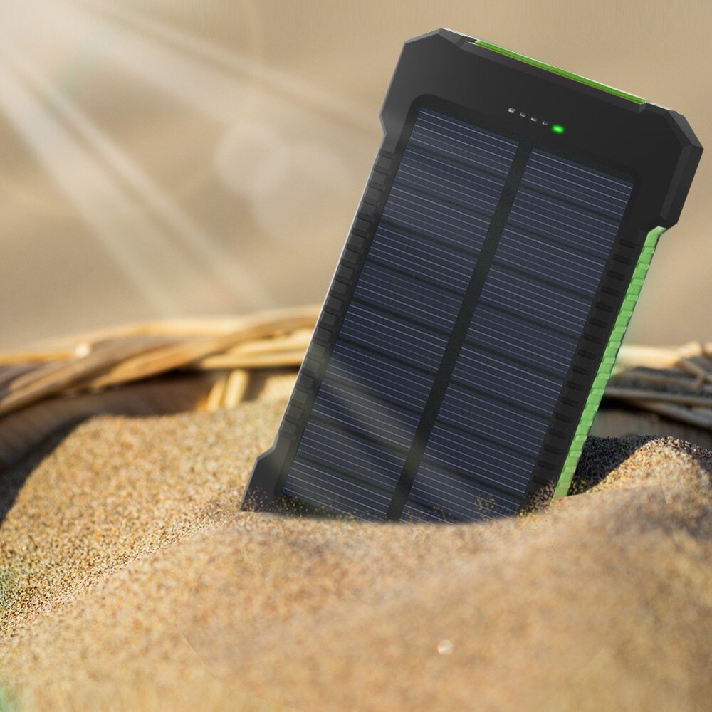 Banco de energía Solar portátil para XIAOMI 20000 mah, batería externa 20000 mAh, cargador de Banco de energía con dos puertos, cargador móvil para Iphone