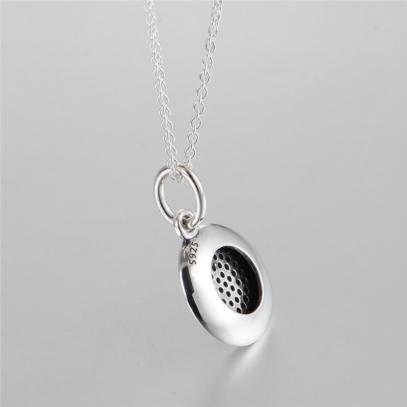Round Dangle Necklace & Pendant Sterling Silver Jewelry European Style Woman Jewelry Making Chorker Chain