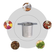 Podwójne ucho z drobnymi oczkami filtr robić herbaty i kawy zaparzacz drobny filtr wielokrotnego użytku zawodowiec