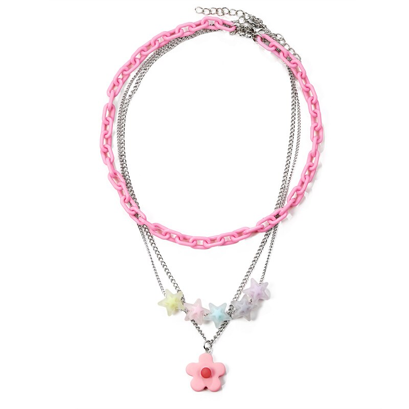 Regenboog Leuke Jelly Kleine Beer Ketting Bohemian Ketting Transparante Beer Hanger Kettingen Sieraden Voor Vrouwen Kids Accessoires: XL1905
