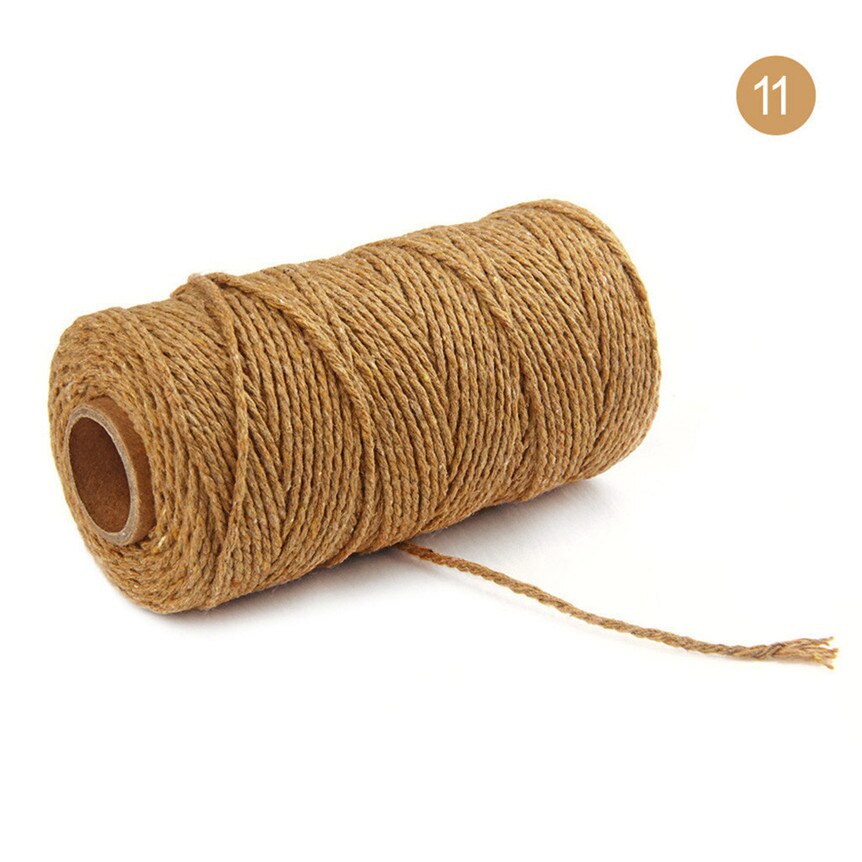 Cordon torsadé en coton 2mm, cordelette pour macramé artisanal, accessoires décoratifs pour bricolage artisanal, fait à la main, 0507 #: K