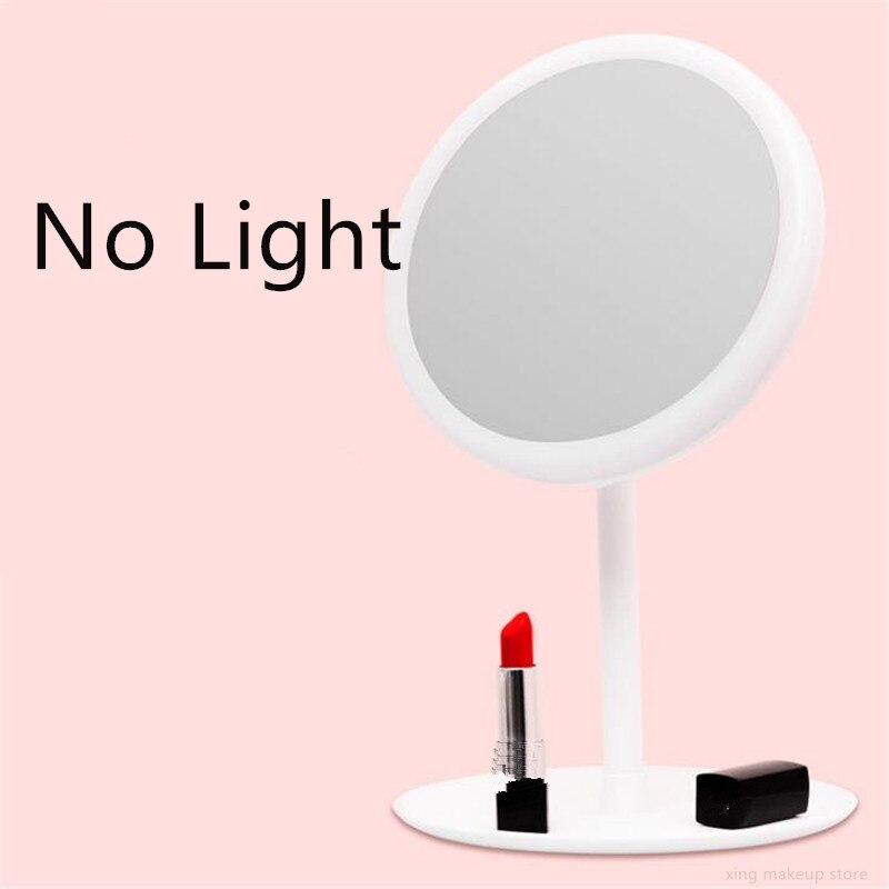 Adjustable Touch Screen Makeup Mirror With Led Standing Mirror Backlit Light Cosmetic Mirrors USB Charging 20#: white no light