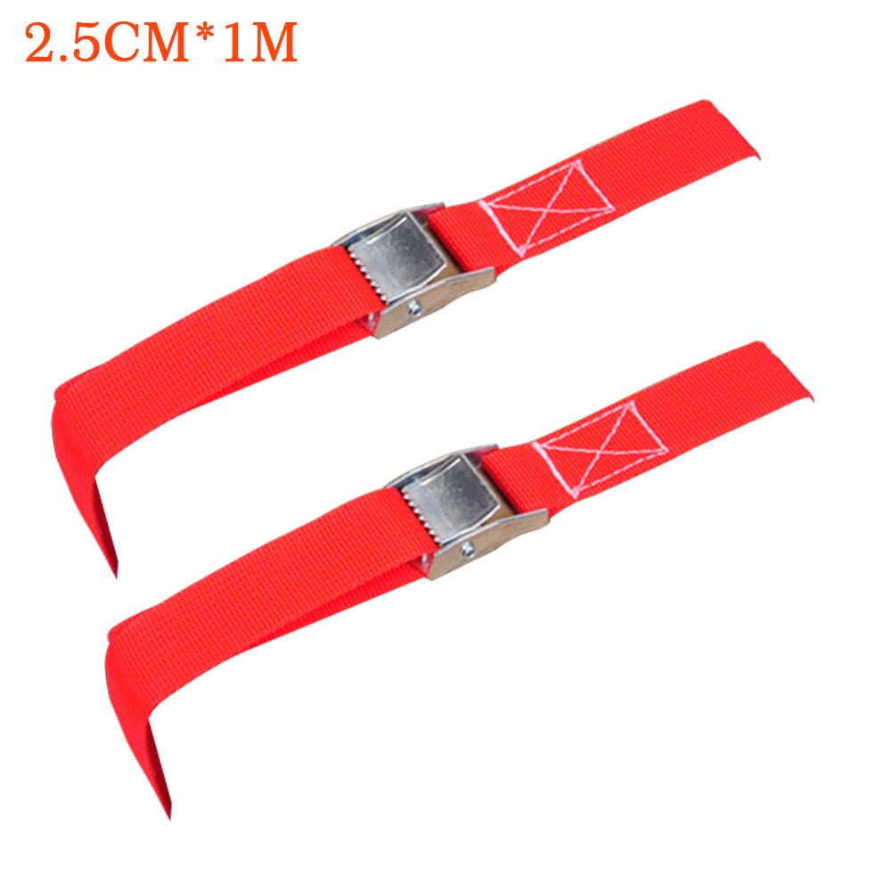 2pcs Zinc Alloy Ratchet Belt Tie Down Strap Strong Lashing Truck Car Cargo Bike Luggage Tension Rope Multifunctional With Buckle