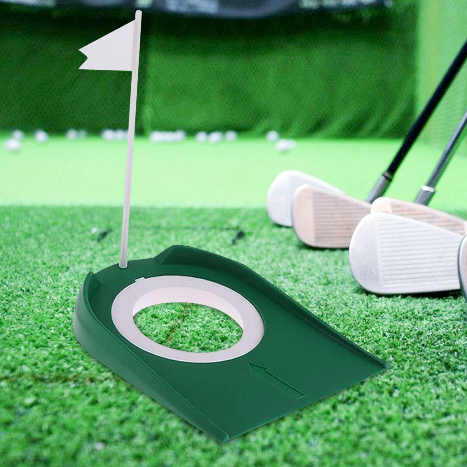 Golf Putting Mat 1 Golf Practice Putting Mat With Hole And LogoS Indoor Office Portable Putter Pressure Putt Trainer Home Office: Default Title
