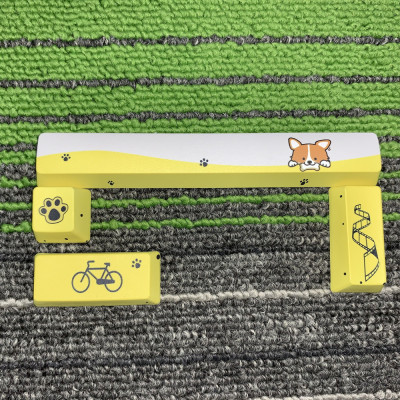 4 Toetsen/Set Spatiebalk Esc Voer Keycap Mechanische Toetsenbord Individualiteit Key Cap Voor Mx Schakelaars Sakura Pinguïn Walvis Set