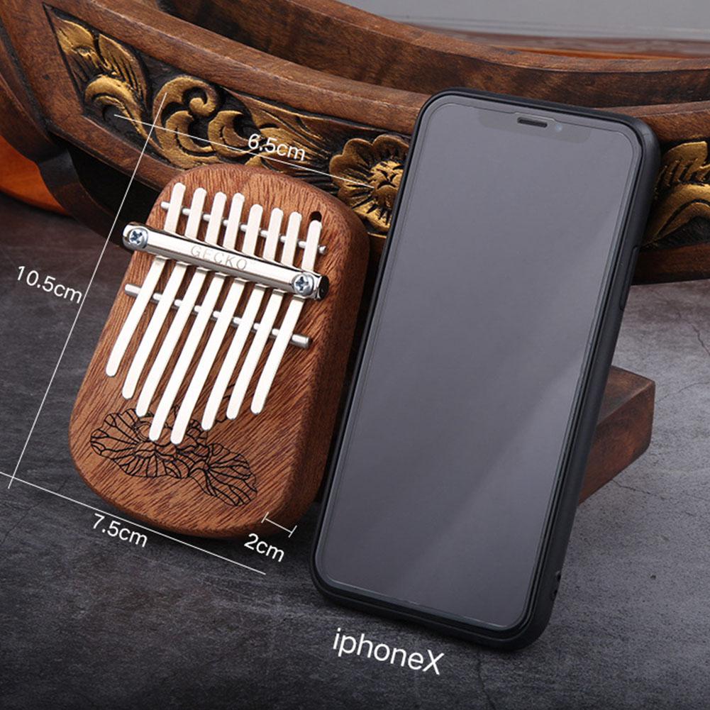 8 touches Mini Kalimba camphre africain bois pouce Piano doigt Percussion Midi clavier Mbira Sanza Instrument de musique