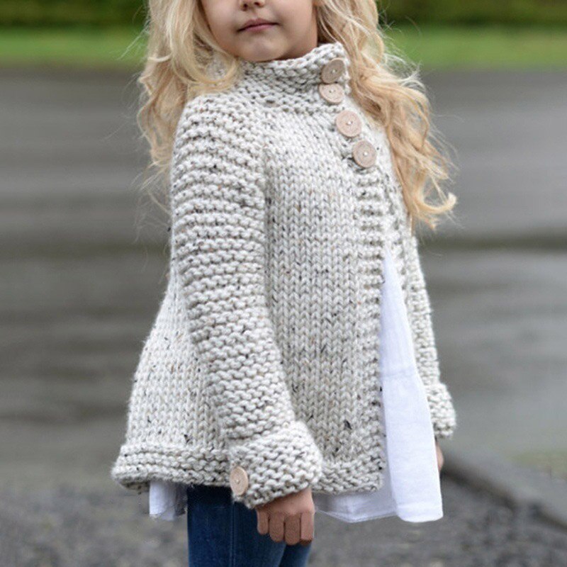 Suéteres de bebé para niño pequeño, conjunto de ropa para niña pequeña, suéter tejido con botones, cárdigan, abrigos, Tops, ,