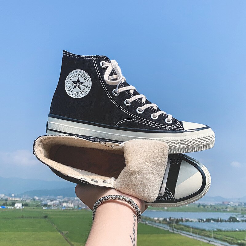 Casual schoenen heren klassieke heren canvas schoenen effen goedkope heren gevulkaniseerde schoenen laag hoog bovenwerk veterschoenen herenschoenen