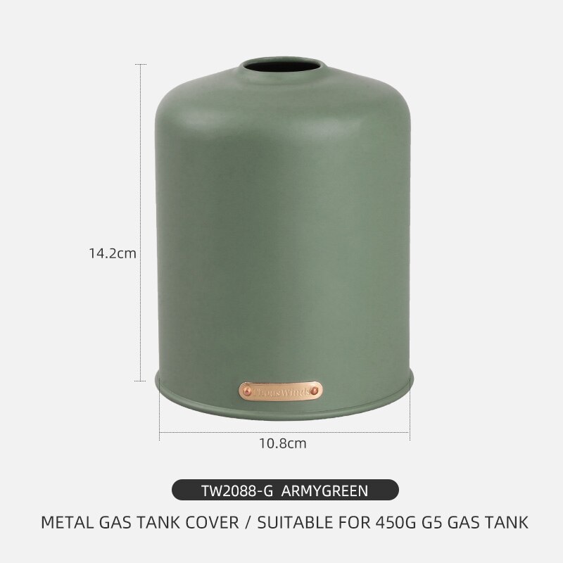 Thous Winds 450/230g Gas Canister Metal Cover Protector Outdoor Camping Gas Fuel Cylinder Storage Bag Canister Cover Protector: TW2088-G