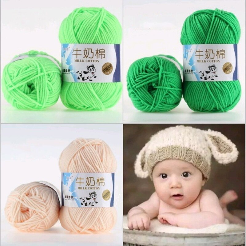 1 Roll Dyed Knitting Yarns Wool Soft Warm Baby Yarn Hand Knitted Yarn Crochet Yarn Milk Cotton Wool Apparel Fabric Accessories