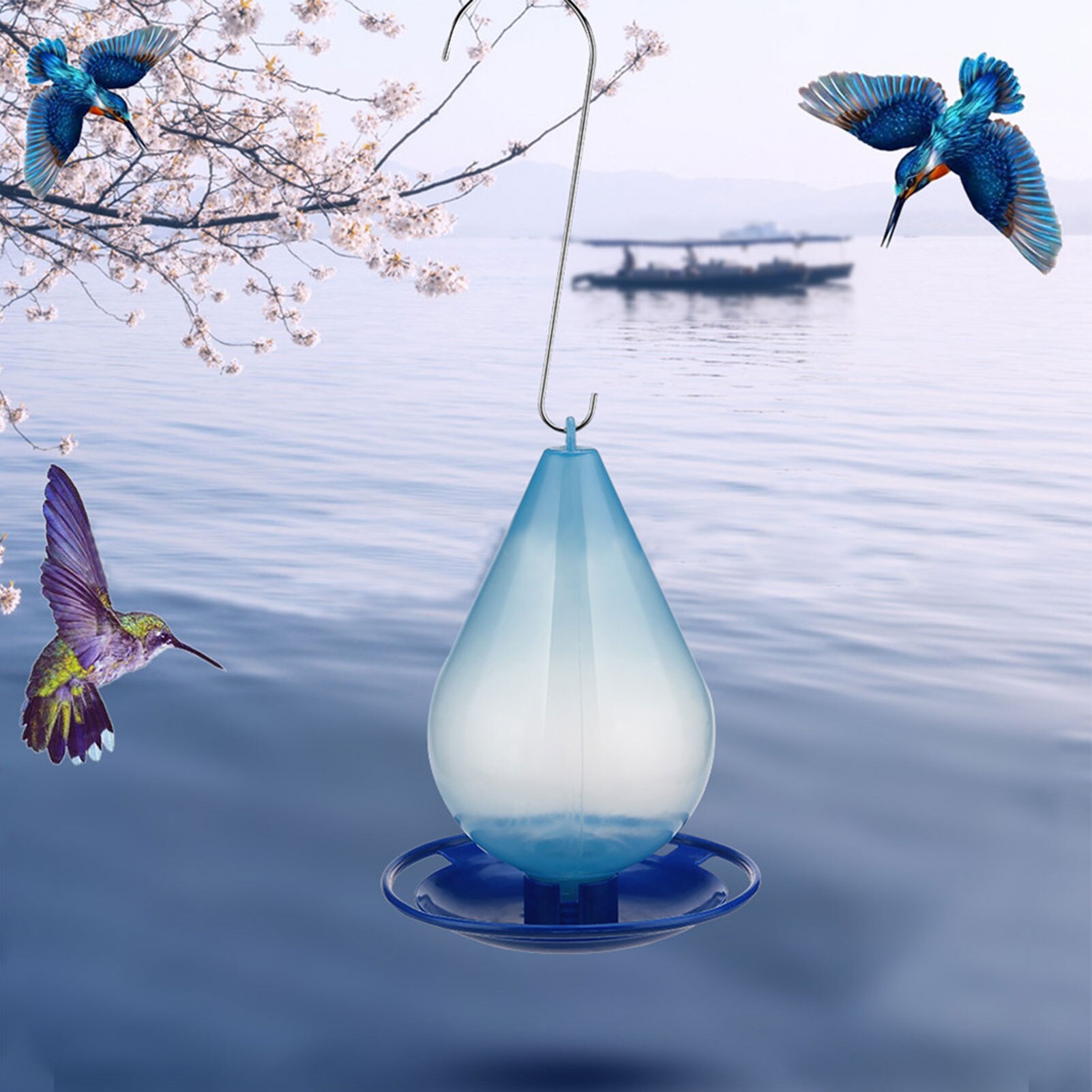 Hummingbird Water Feeder Lazy Outdoor Hanging Hummingbird Automatic Water Feeder