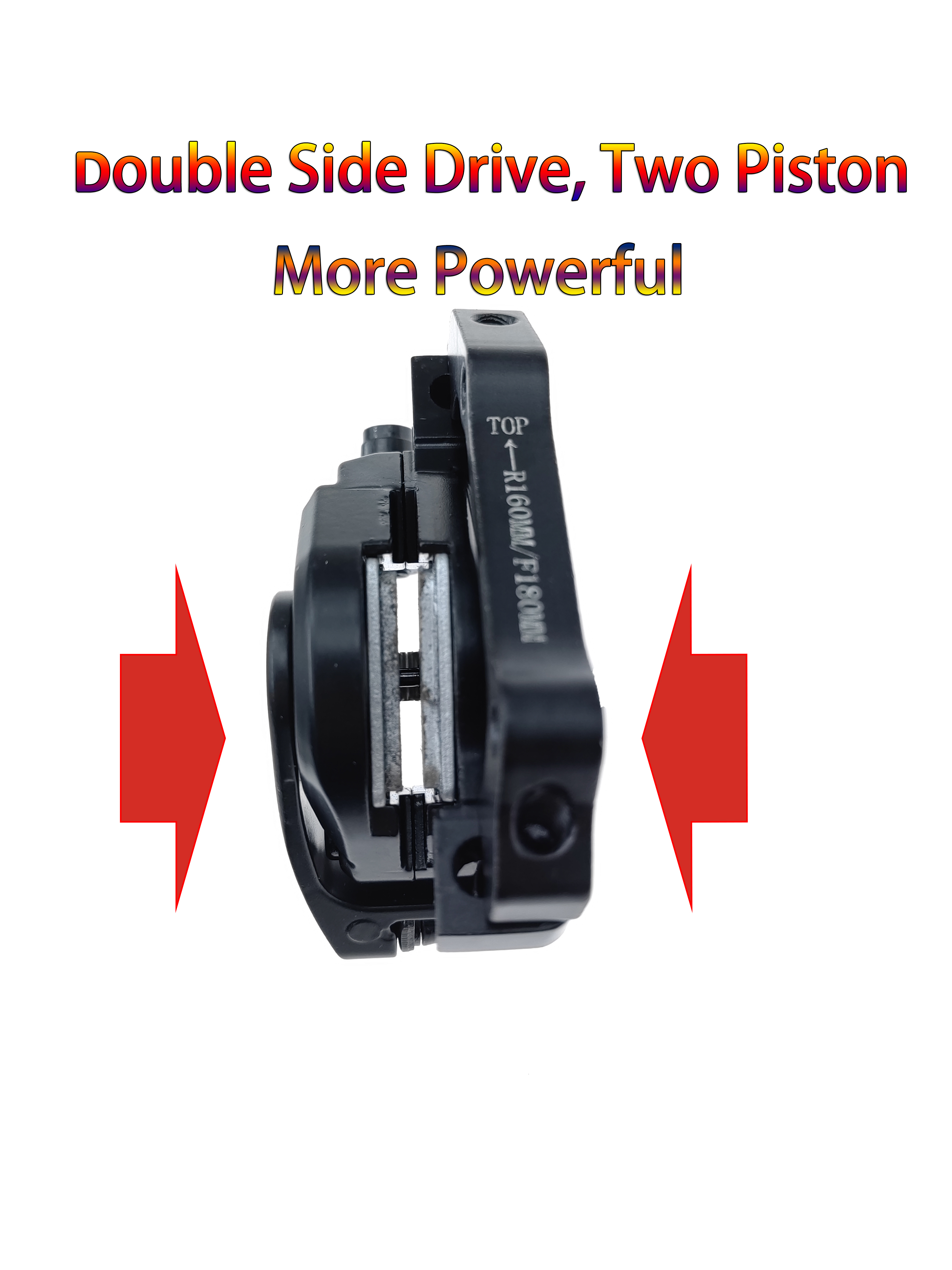 Bicycle Mechanical Disc Brake Heat Dissipation Aluminum Alloy Double Piston Caliper Electric Bicycle Bilateral Brakes