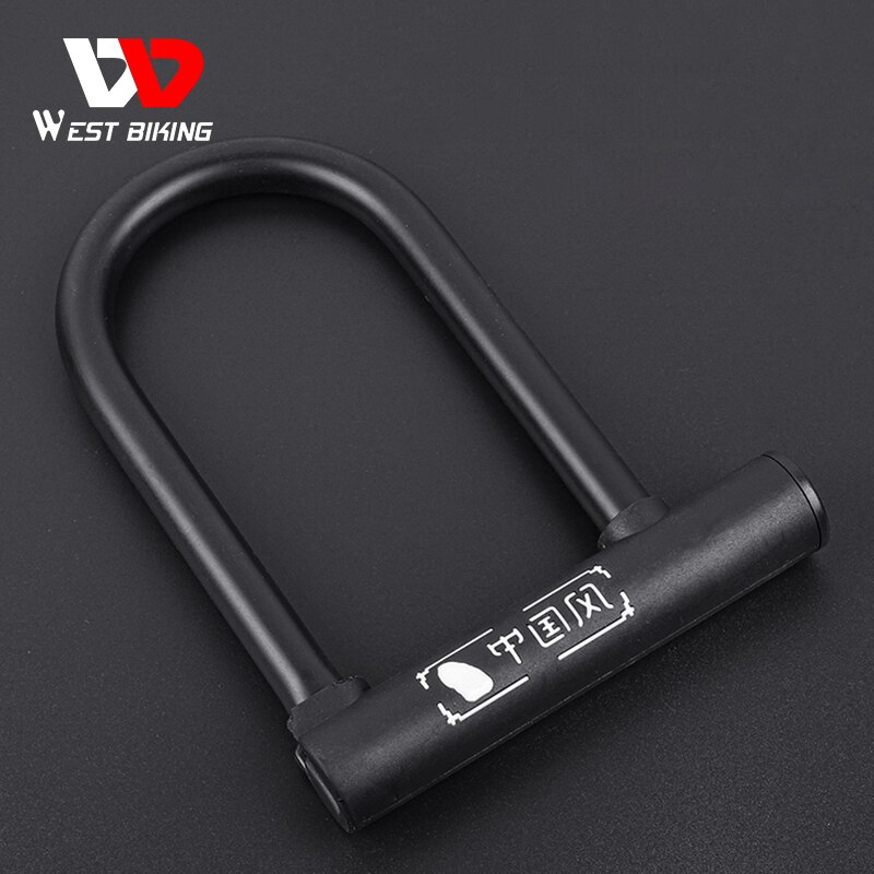 WEST BIKING Bicycle U Lock Anti-theft MTB Road Mountain Bike Motorcycle Lock Bike Wheel Lock Cycling Lock Bicycle Accessories