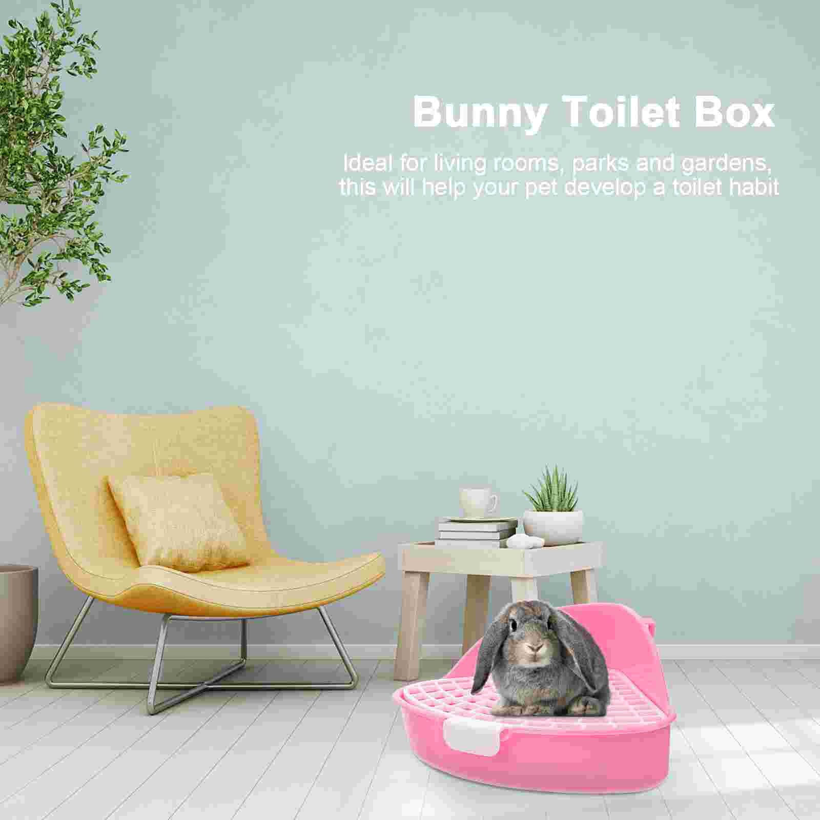 Triangolo coniglio lettiera coniglietto Toilette vasino allenatore lettiera in plastica