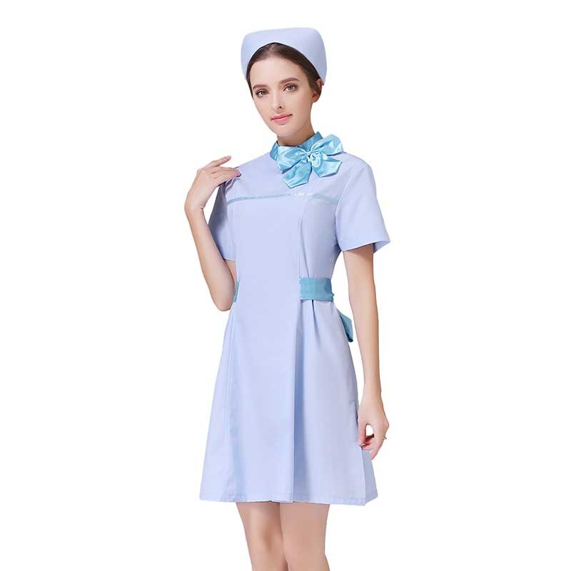 Skönhetssalong arbetskläder bandsömmar spa uniform hälsa arbetskläder frostad kappa skrubb uniform aktivitet prestanda kläder