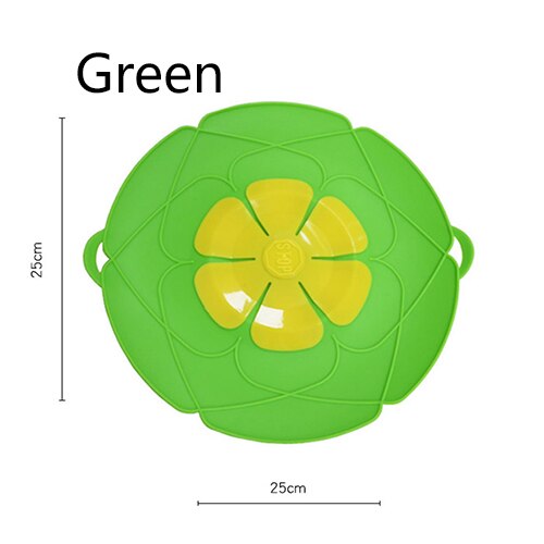 Siliconen Deksels Kookgerei Spill Stopper Siliconen Anti-Overflow Inpluggen Pot Deksel Keuken Accessoires Potten Kookgerei Huishoudelijke: Green