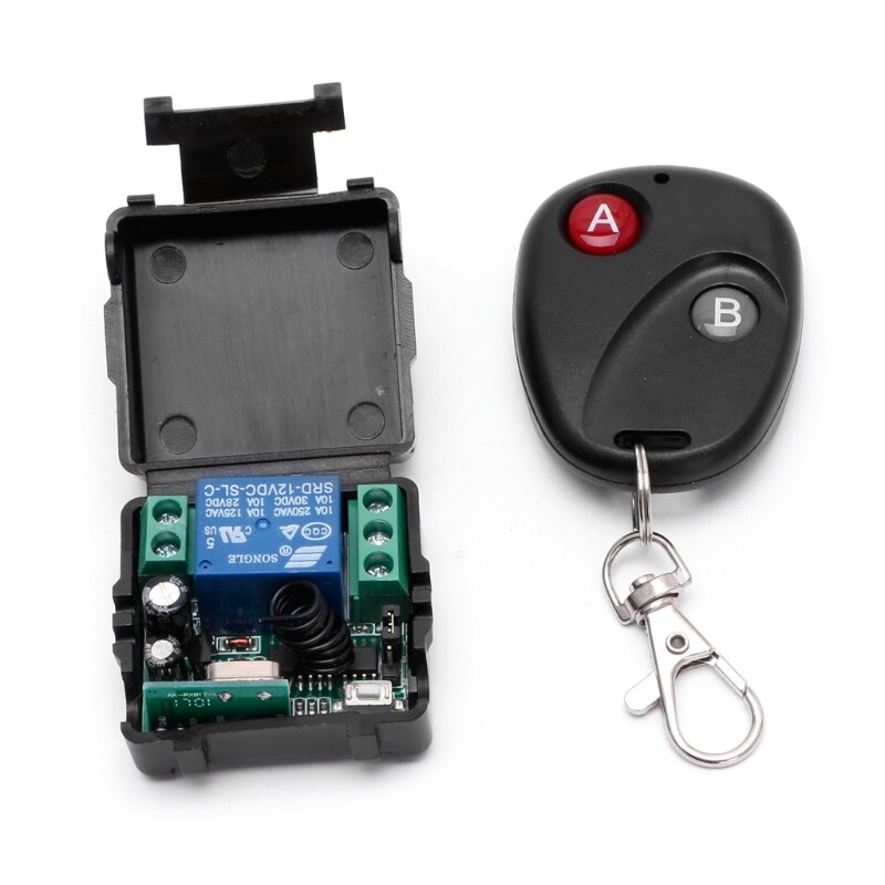 1CH Wireless Remote Control Switch DC 12V 10A 433MHz Transmitter with Receiver
