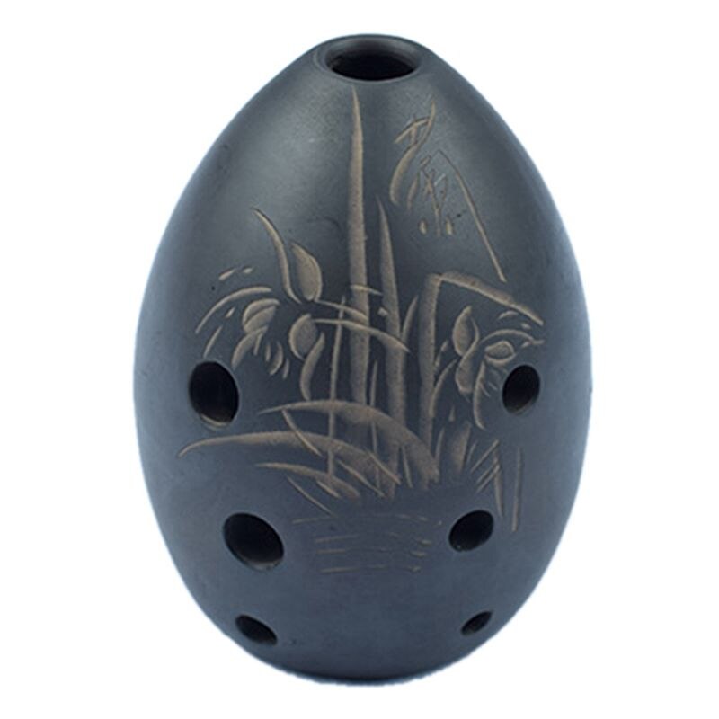 1 Set 16 Holes Alto C Ocarina Multi Chamber Terracotta & 1 Pcs Music Xun Pottery National Wind Instruments Eight Holes