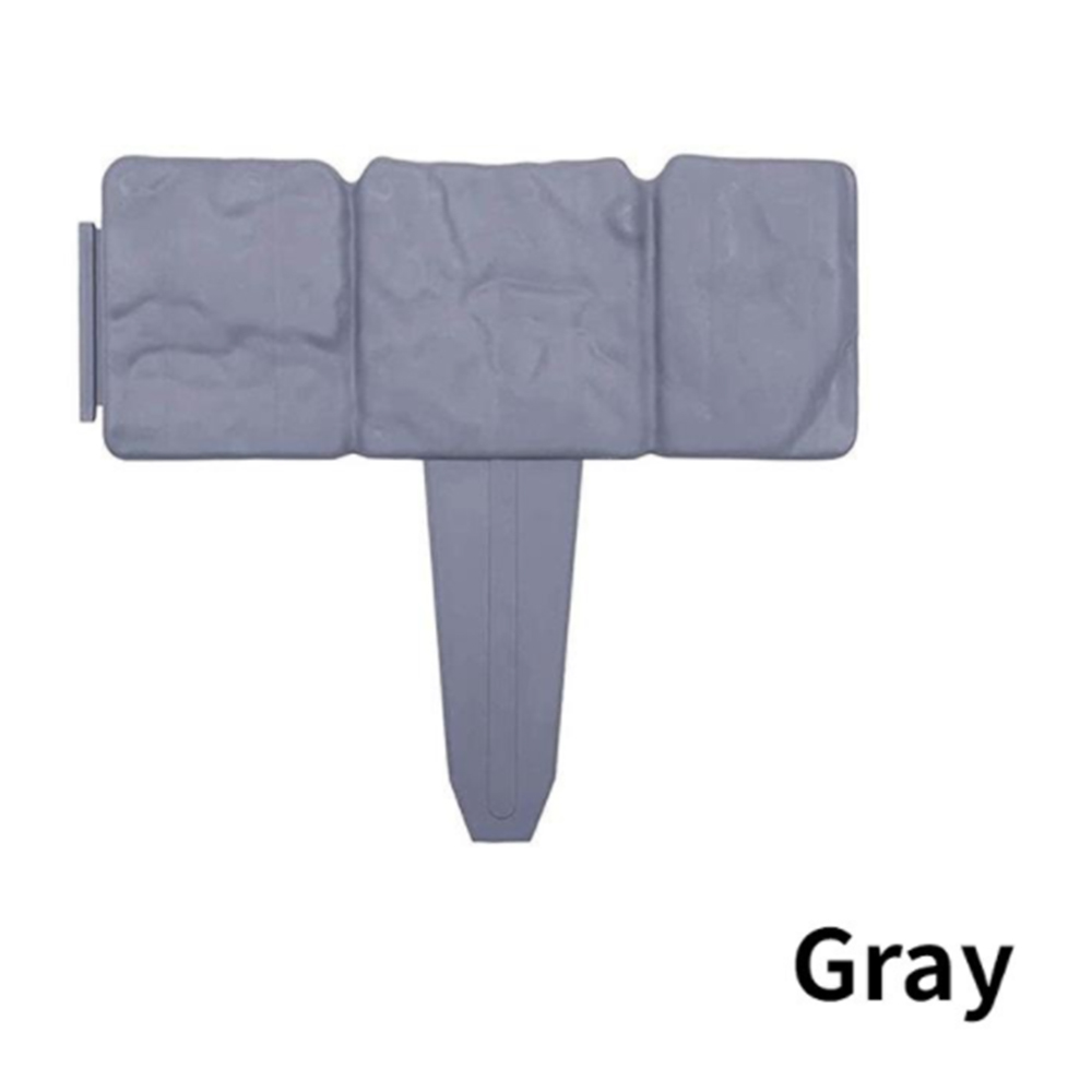 5/10PCS Plastic Landscape Gray Garden Border Edging Plastic Fence Path Lawn Yard Flower Bed Outdoor Grounding Fence