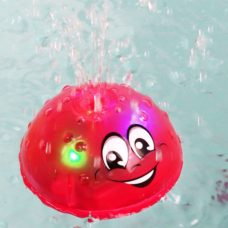 Zabawki robić kąpieli rozpylać lampka wodna obróć z prysznicem basen dla dzieci zabawki dla dzieci maluch pływanie strona łazienka doprowadziło światło Toystokids: Czerwony
