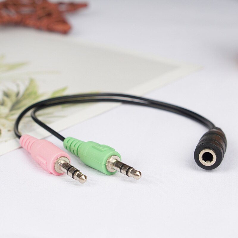 Mobile Phone Computer Headset Adapter Cable One Point Two Microphone Adapter Cable Male And Female 3.5mm Audio Cable In Stock