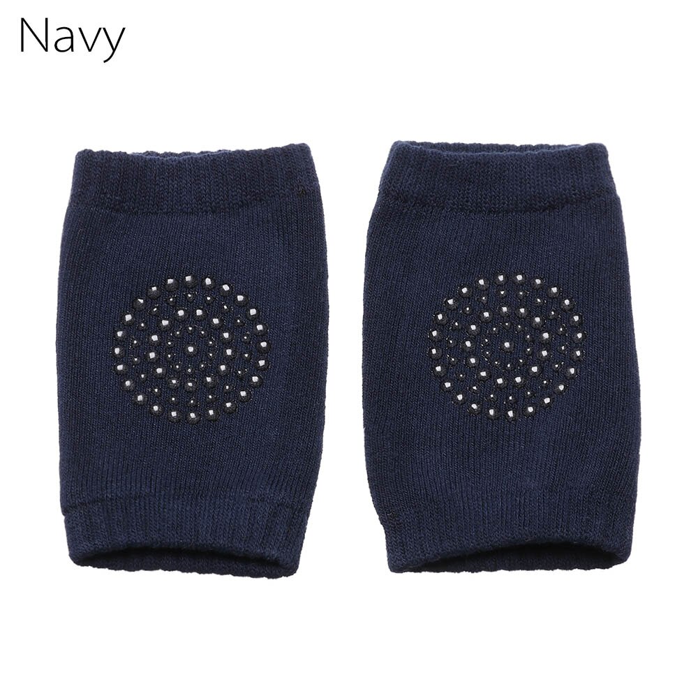 Un par de calcetines transpirables de seguridad para niños que gatean, almohadillas de seguridad para bebés, calentadores de piernas para bebés, calcetines transpirables antideslizantes para gatear: A-Navy