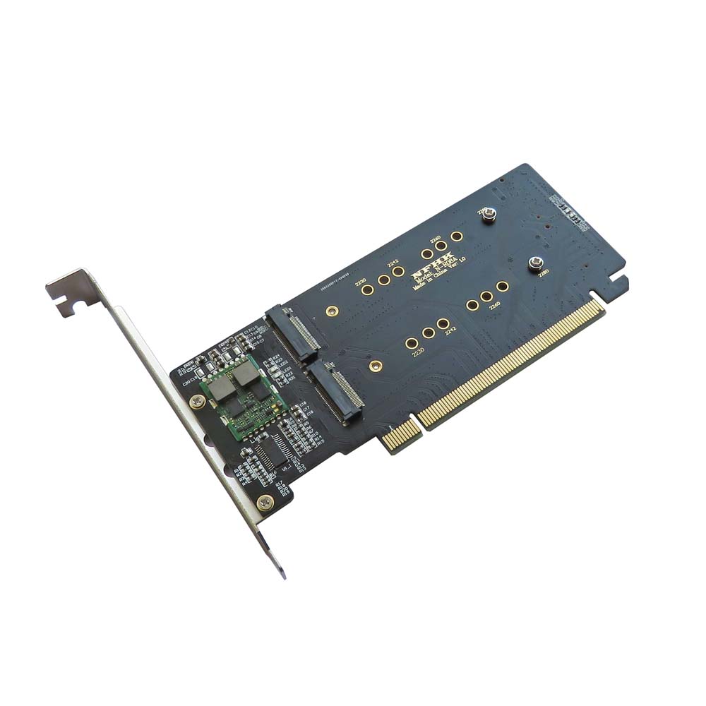 PCI Express 3.0 x16 to 4Port M.2 NVME SSD Adapter Raid Card VROC Riser Card Support 2230 2242 2260 2280 M.2 NVME AHCI SSD for PC