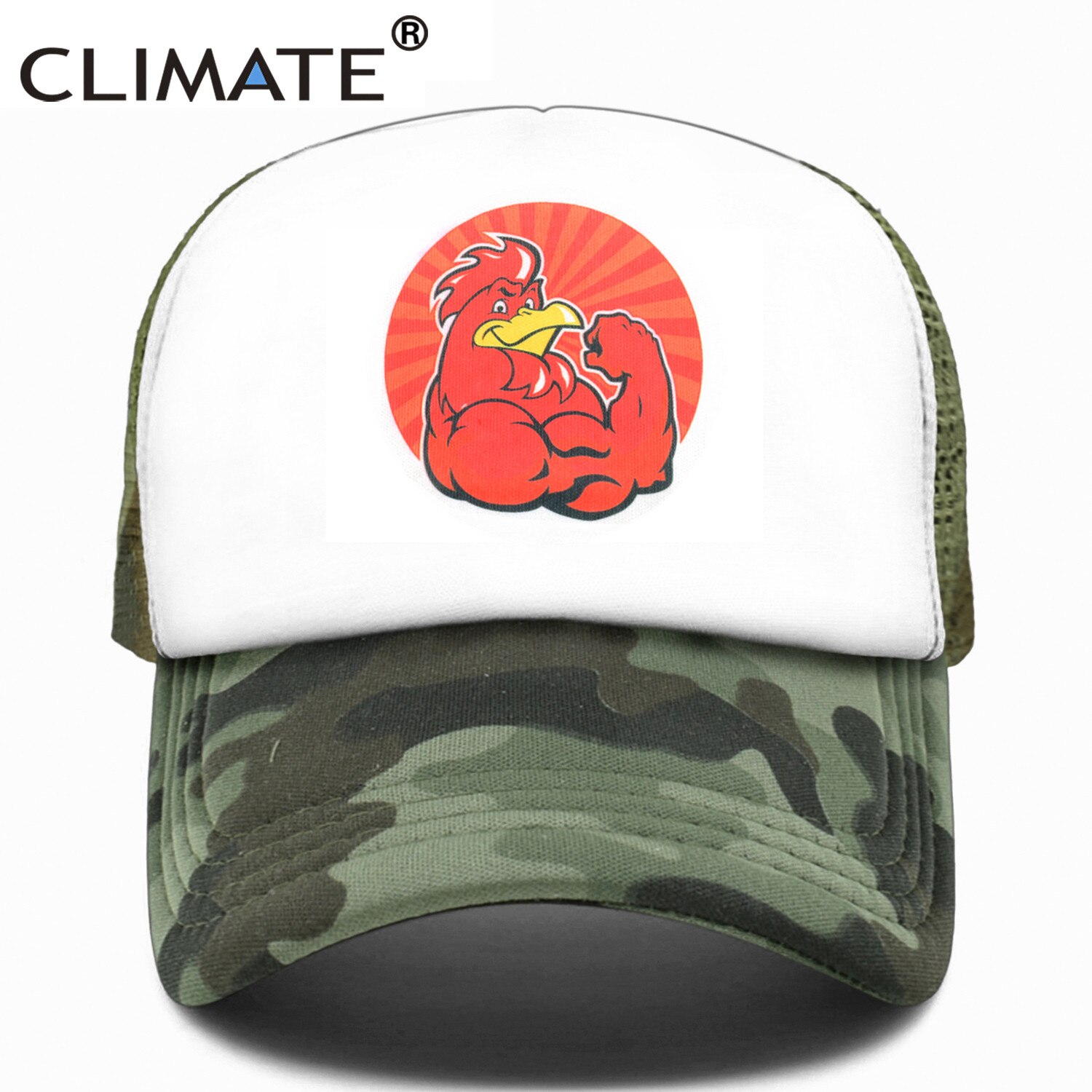 CLIMA Fresco Robusto Animale Cap Uomini Muscolare Gorilla Scimpanzé Fitness protezione di Sport Del Berretto Uomo del Muscolo PALESTRA Ventole Mesh Trucker Cap Corpo di costruzione: 098A-Camouflage