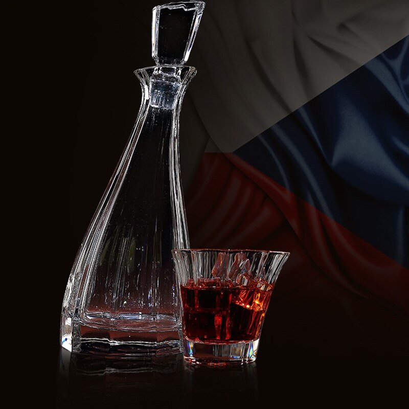 Lead-free glass decanter whiskey decanter set wine bottle wine glass set