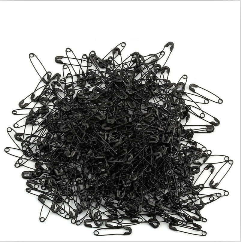 100pc Kleurrijke Kleine Veiligheidsspelden DIY Mini Gesp Pin Handwerken Naaien Gereedschap Roestvrij Staal Veiligheidsspeld Broche Kleding Accessoire: Black / 1.8CM