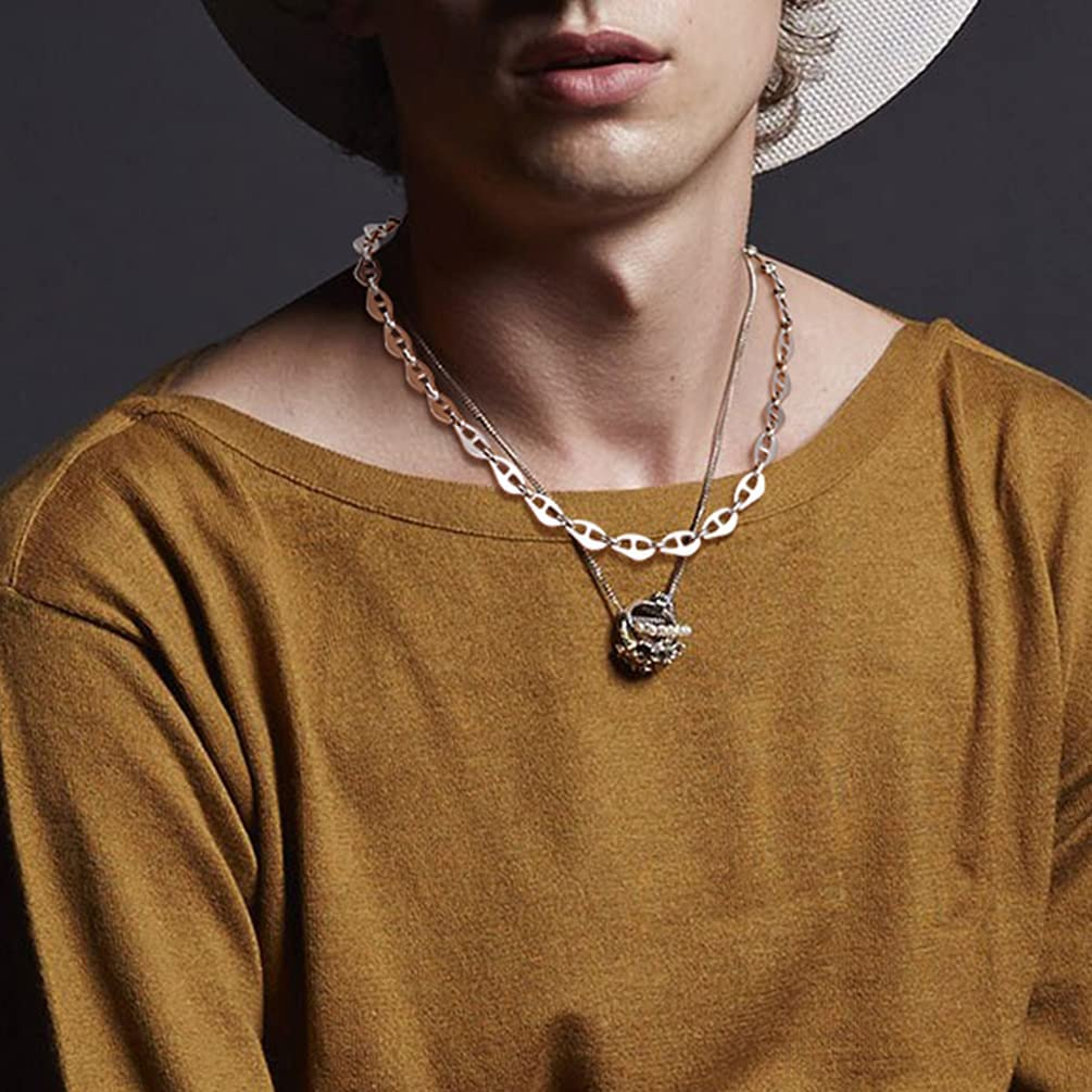 Stainless Steel Chains Hand made Link Necklaces Silver Color Jewelry Never Rub Off Choker