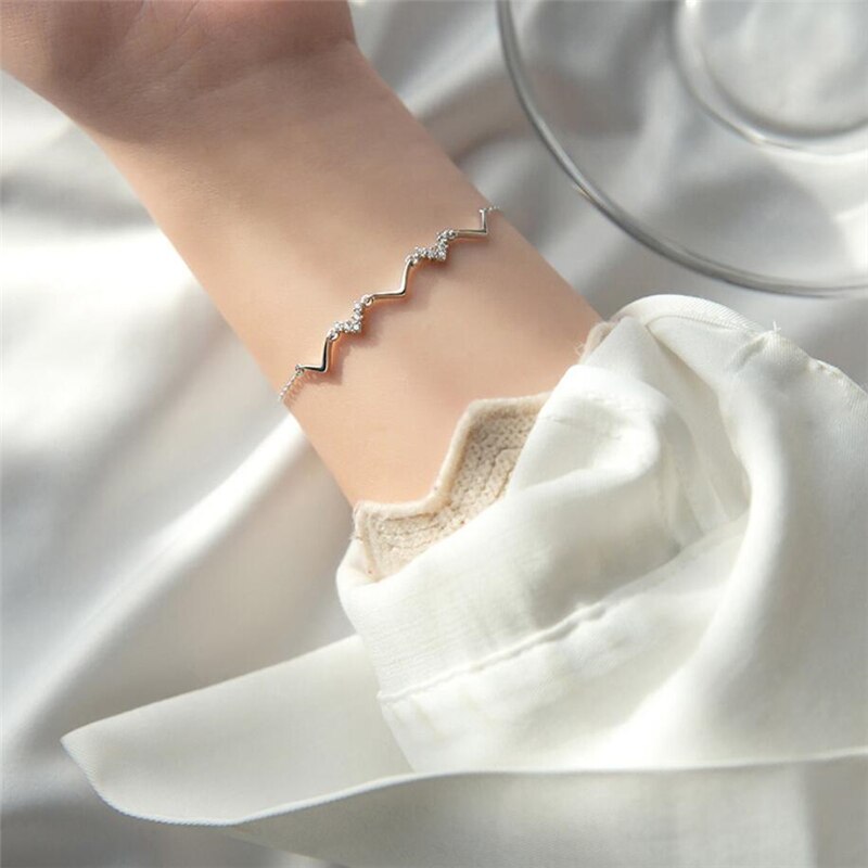 Korean Wave Pendant Temperament Simple Student 925 Sterling Silver Clavicle Chain Personality Female Necklace SNE331: B
