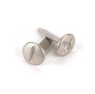 Tornillos de cruz para uñas plateadas, clavos de álbumes de recortes de Metal, accesorio de álbum de papel de boda, decoraciones de invitaciones, 8mm + pulgadas, 300 Uds.
