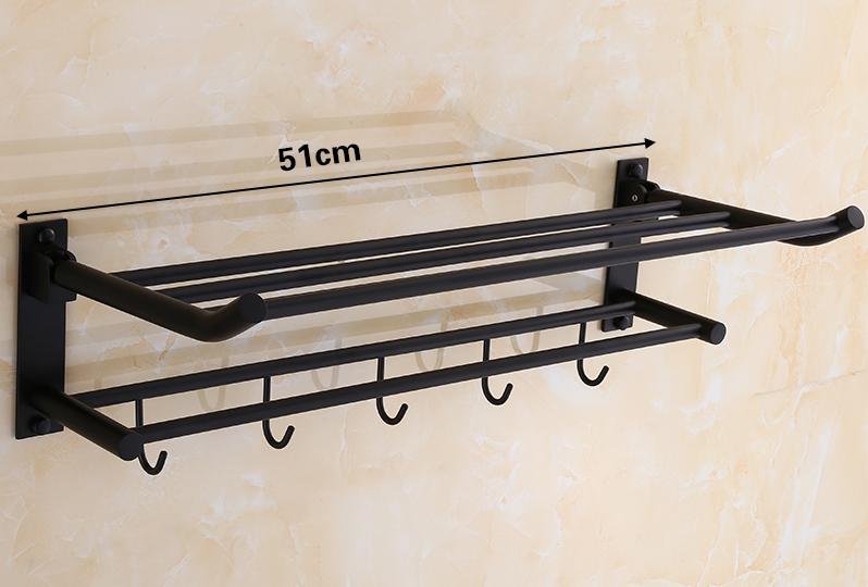 Europa Antieke Zwarte Olie Massief Messing Badkamer Hardware Set Badhanddoek Rack Badkamer Antieke Europese Plank Brons Hardware Set