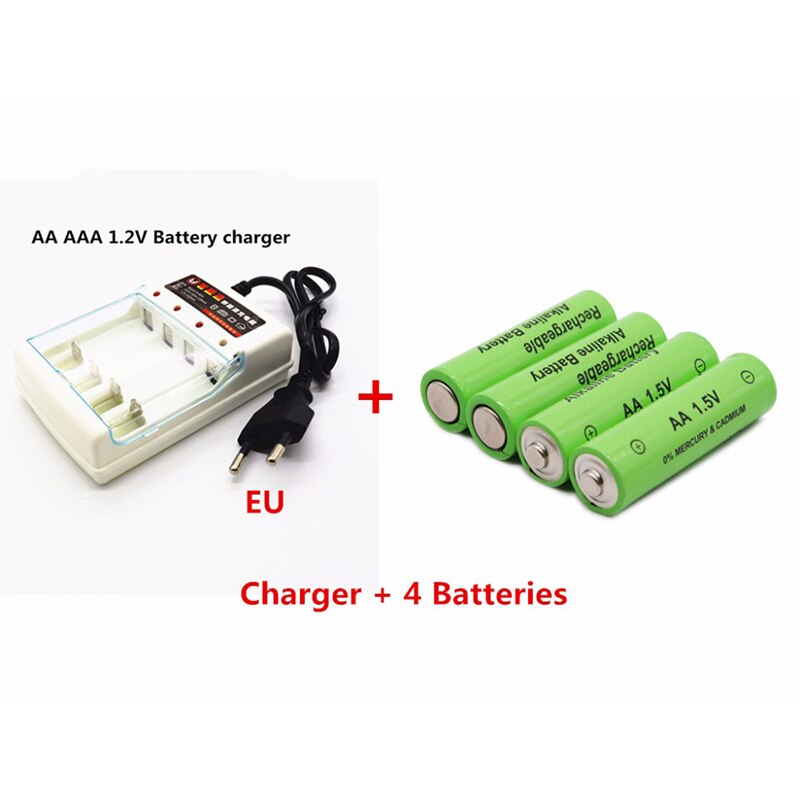 4-8 stuks daweikala aa-batterijen 3000 1.5 v quanlity oplaadbare batterijen  aa 3000 mah ni -mh 1.5v oplaadbare batterijen + oplader