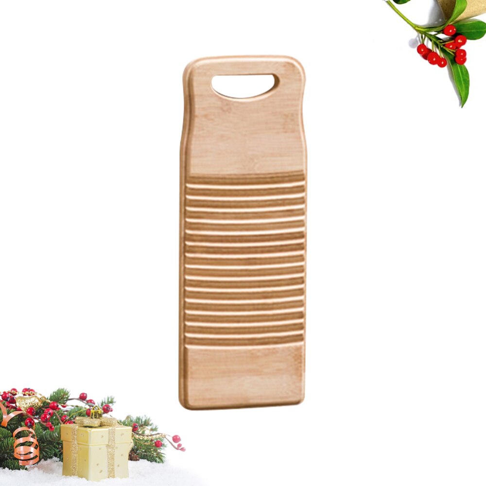 Solid Bamboo Scrubbing Board Anti-slip Laundry Washboard Cleaning Washing Board for Home Shop - 40cm: Picture 1