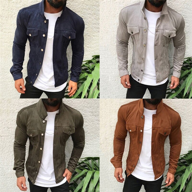 Heren denim jeans jassen klassieke western stijl trucker effen jas jas bovenkleding herfst lange mouw casual knopen jas jassen