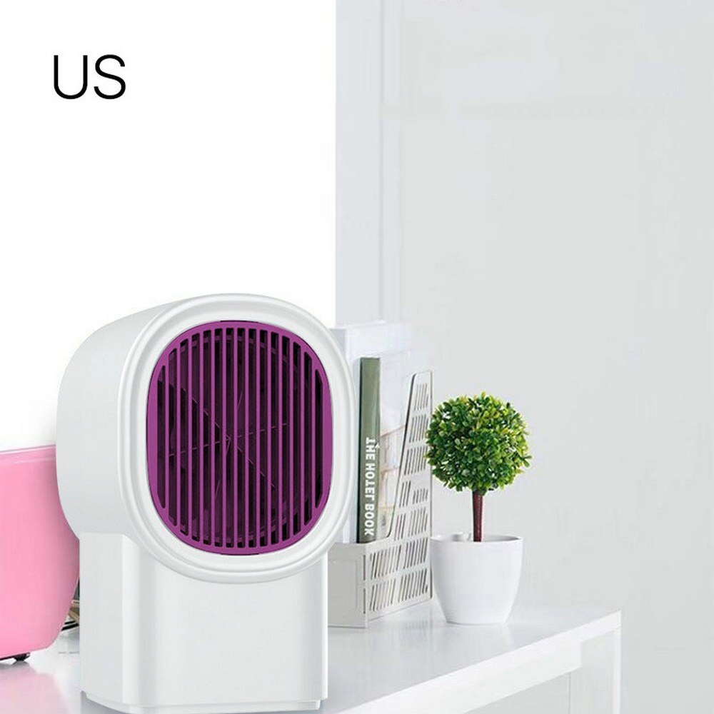 110-220V Mini Electric Air Heater Powerful Warm Blower Fast Heater Fan Stove Radiator Room Warmer for Home Office Warm Heater: White US