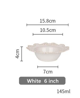 plates tableware dinner plates ceramic embossed pattern porcelain dessert plate cake plate