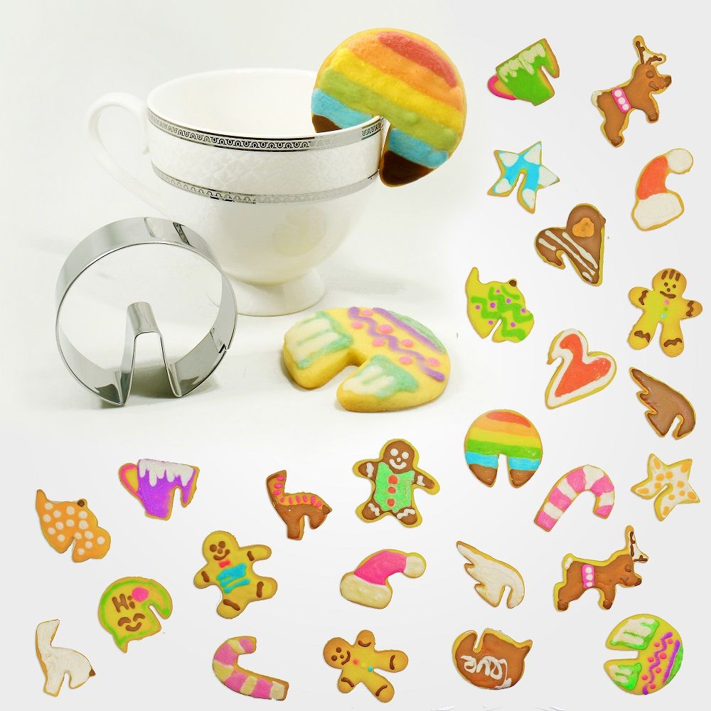 1 pcs Rvs multi vormige Koekjes Cutter Cup Opknoping Mok Decor Cookies Chocolade Mould keuken bakken tools