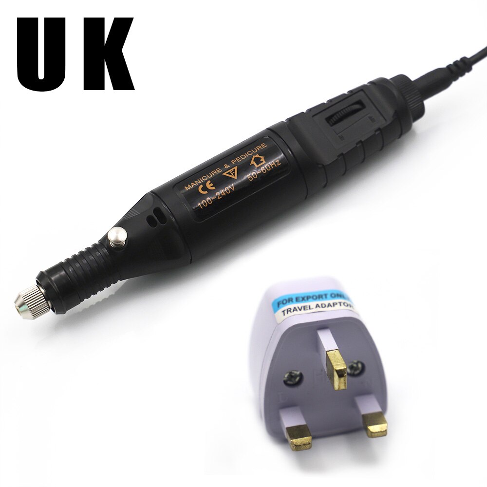 DIY Leather Grinding Tools Mini Portable Drill Versatile Polishing Machine Bits Tools Kit Purple Sandalwood Grinding Head Suit: UK Electric Grinder