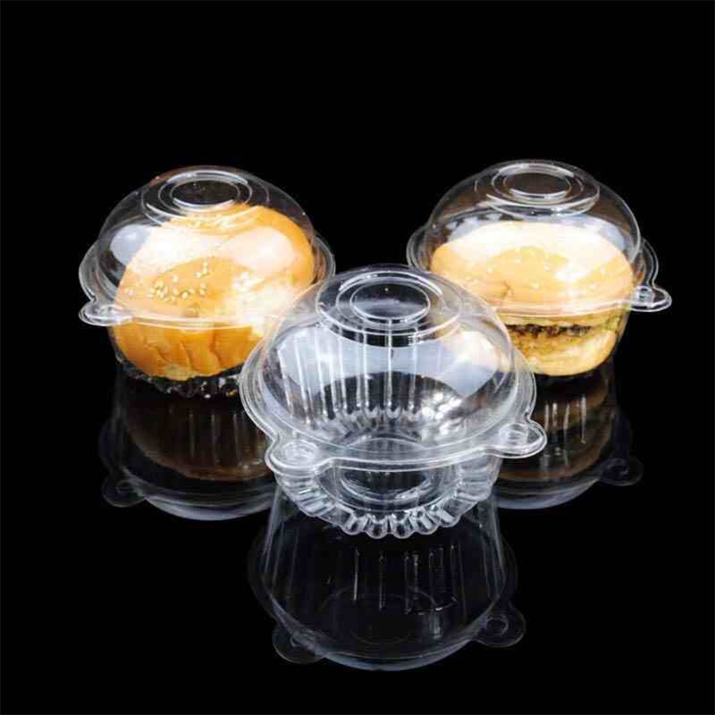 100 Pack Plastic Enkel Individu Cupcake Muffin Dome Houders Cups Pods Voor Keuken Accessoires