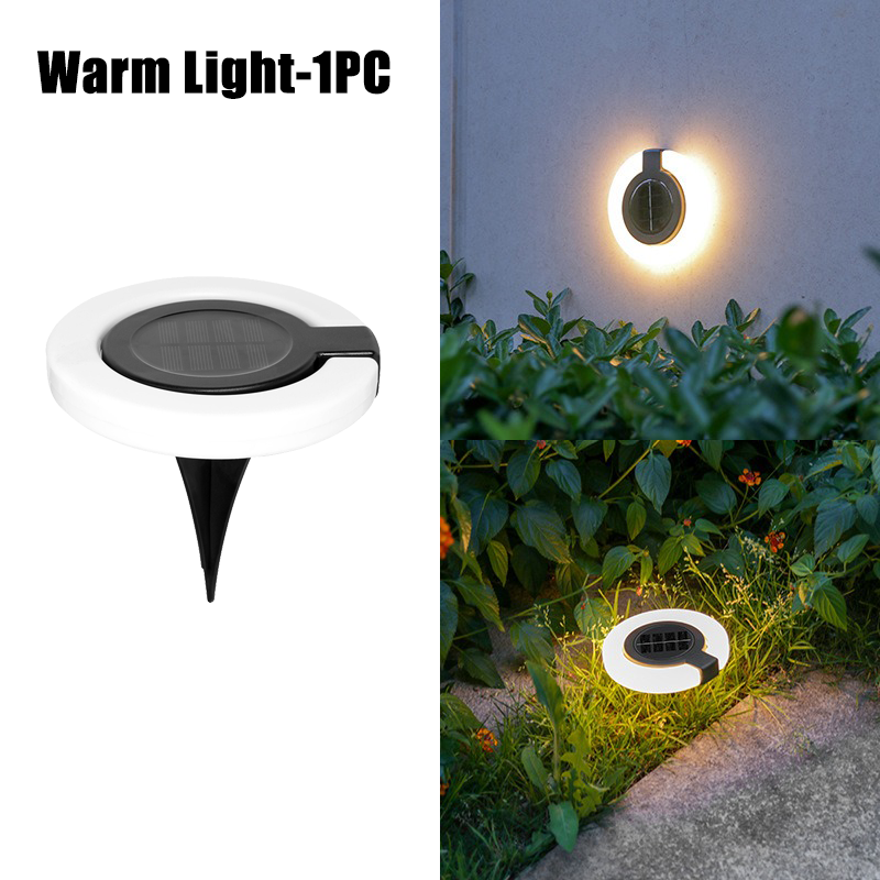 1-20Pack Solar Lights Outdoors Lamp 360° LED Floor Lights IP65 Waterproof with On/Off for Garden Yard Backyard Driveway Patio: Golden Yellow