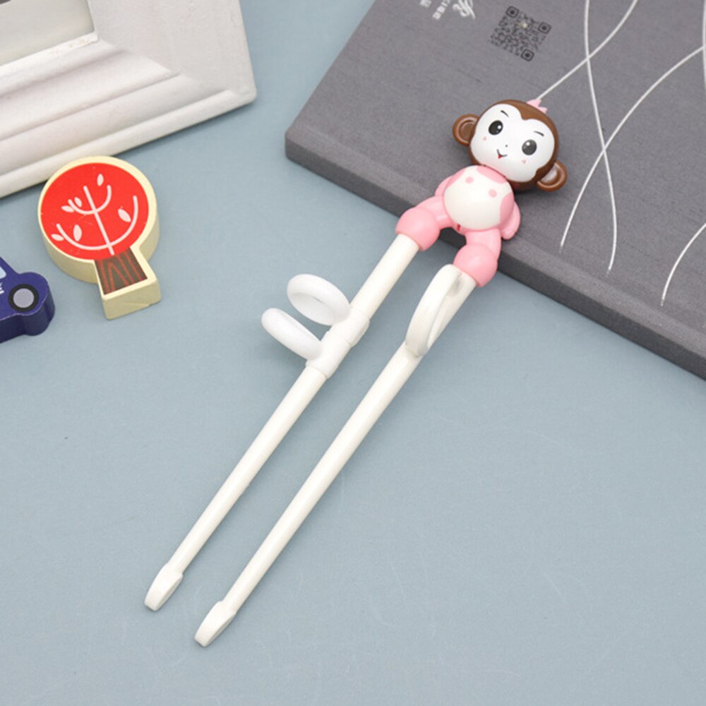 Creatieve Baby Training Eetstokjes Cartoon Aap Konijn Bee 3D Dier Hoofd Leren Eetstokje Kinderen Veiligheid Servies Bestek: 05