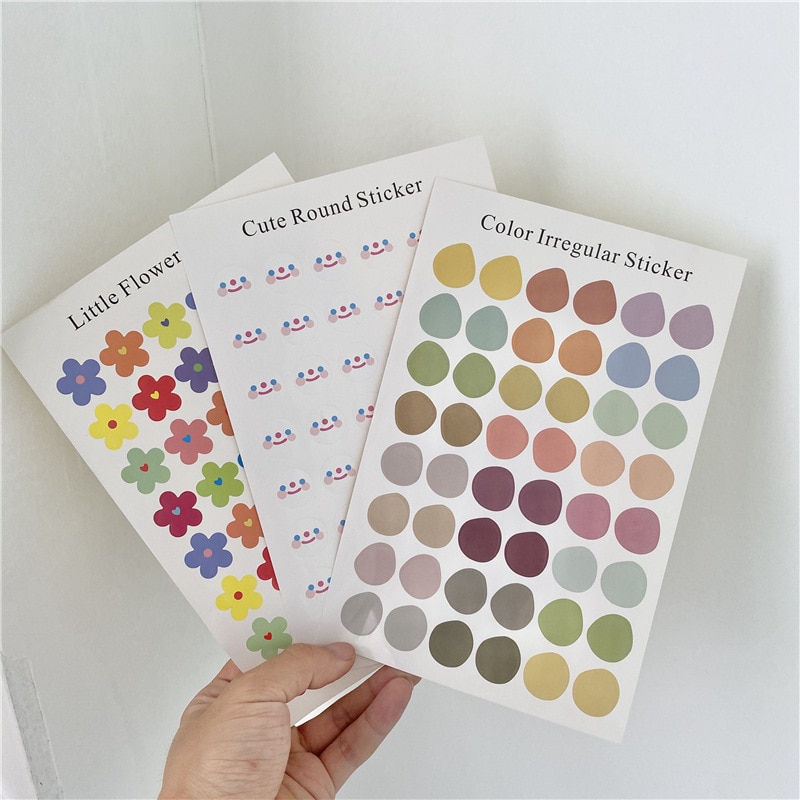 Ins Irregular Shape Flowers Clouds Seal Sticker DIY Labels Card Note Sealing Post It Notebook Stationery Diy Decorative Sticker