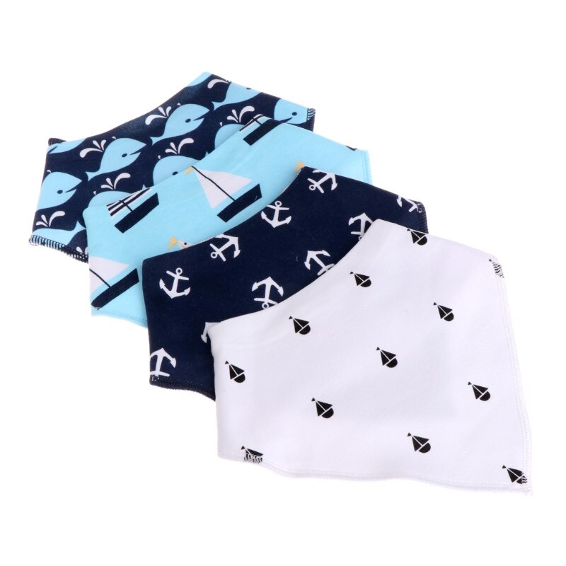 4 stuks baby unisex speeksel handdoek met kwijl driehoek bandana slabbetjes