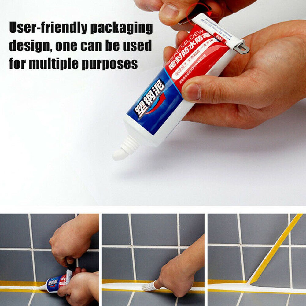 90ml Waterproof Paste Glue Filler Cleaner Porcelain Tile Gaps Repair Agent Mildewproof Bathroom Squeeze Kitchen Sealant Wall