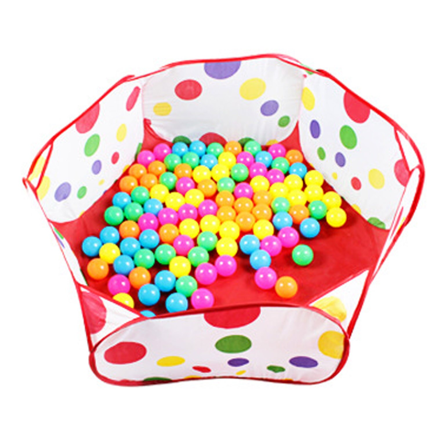 Besegad Foldable Kids Sea Ball Pit Pool Playpen Tent for Baby Children Toddler Playground Indoor Outdoor Playing 1m 3.28ft Red